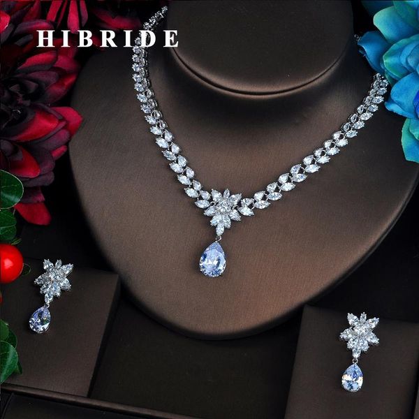 earrings & necklace hibride simple tear drop 3a cubic zircoina jewelry sets for wedding party quanlity cz set woman gift n-495, Silver
earrings & necklace hibride simple tear drop 3a cubic zircoina jewelry sets for wedding party quanlity cz set woman gift n-495, Silver