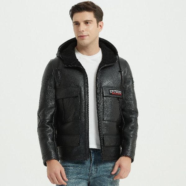 men's leather & faux winter real sheepskin mens shearling coat hooded fur embroidery black jacket men clothing m - 5xl
men's leather & faux winter real sheepskin mens shearling coat hooded fur embroidery black jacket men clothing m - 5xl