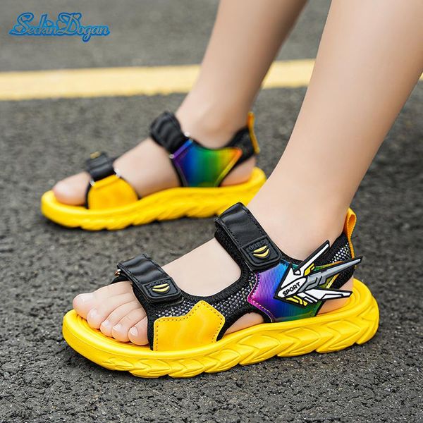 sandals kids comfortable breathable children's mecha style elastic soles sports shoes casual fashion boys, Black;red
sandals kids comfortable breathable children's mecha style elastic soles sports shoes casual fashion boys, Black;red