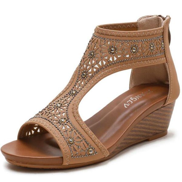 sandals bohemian ladies summer european wedge heel platform mother shoes comfortable fashion women's sandalias q157, Black
sandals bohemian ladies summer european wedge heel platform mother shoes comfortable fashion women's sandalias q157, Black