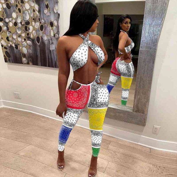 vintage 2 piece bandanna womenpant tracksuit halter neck backless bra cut out hole pencil sweatpant summer clothing for women outfits, White
vintage 2 piece bandanna womenpant tracksuit halter neck backless bra cut out hole pencil sweatpant summer clothing for women outfits, White