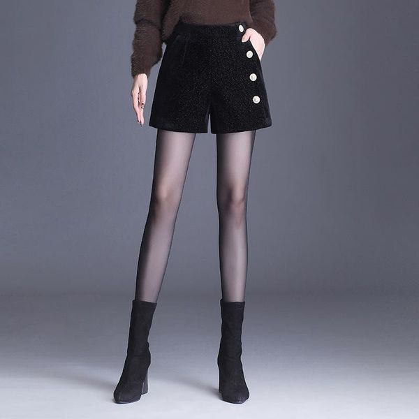 women's shorts autumn winter fashion korean style black wide leg for women vintage elegnat slim high waist casual lady 1667, White;black
women's shorts autumn winter fashion korean style black wide leg for women vintage elegnat slim high waist casual lady 1667, White;black