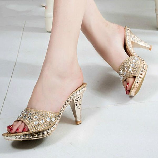 spike heels women pumps high heels women crystal party shoes gold open toe ladies shoes, Black
spike heels women pumps high heels women crystal party shoes gold open toe ladies shoes, Black