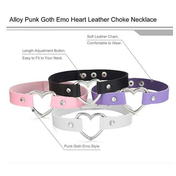 lilicochan 1-4 pcs sexyy leather necklace choker necklace erotic accessories heart punk goth emo style adjustable for womens men, Red;black
lilicochan 1-4 pcs sexyy leather necklace choker necklace erotic accessories heart punk goth emo style adjustable for womens men, Red;black
