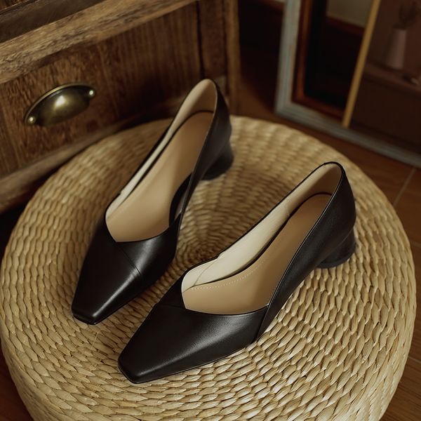 womens genuine leather square toe slip-on low heel pumps elegant ladies ol style soft comfortable heels shoes for women on sale, Black
womens genuine leather square toe slip-on low heel pumps elegant ladies ol style soft comfortable heels shoes for women on sale, Black