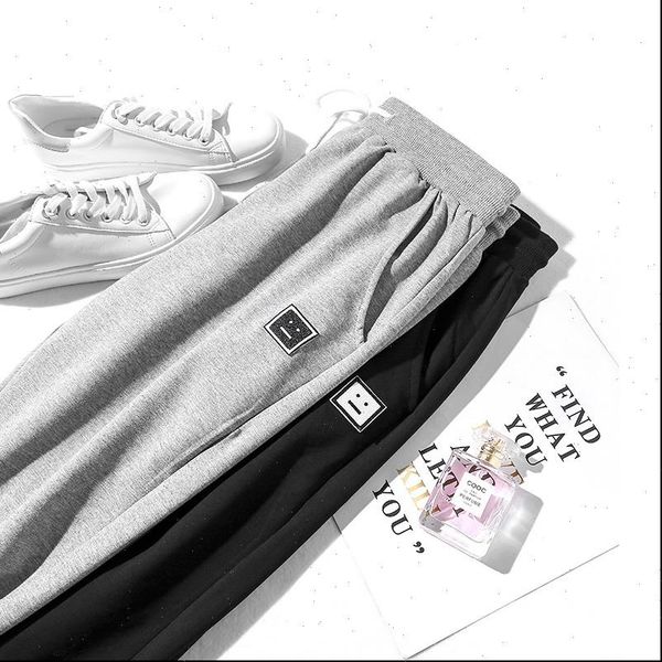 summer korean decoration calf women pants length drawstring elastic waist loose plus size for sport casual trouser, Black;white
summer korean decoration calf women pants length drawstring elastic waist loose plus size for sport casual trouser, Black;white