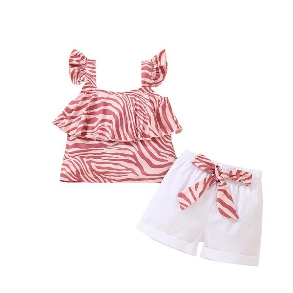 baby tank + shorts, bow decoration ruffle design princess sweet girl summer clothing sets, White
baby tank + shorts, bow decoration ruffle design princess sweet girl summer clothing sets, White