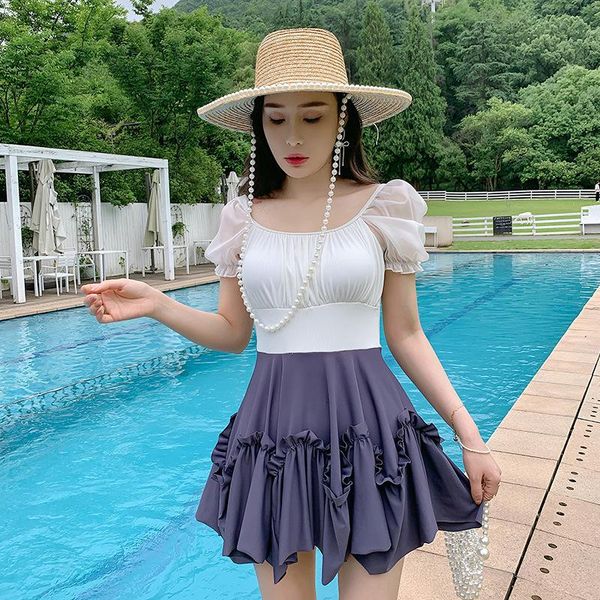 one-piece suits women one piece swimsuit bikini set with push female beach short sleeve skirt color contrast princess print polyester
one-piece suits women one piece swimsuit bikini set with push female beach short sleeve skirt color contrast princess print polyester