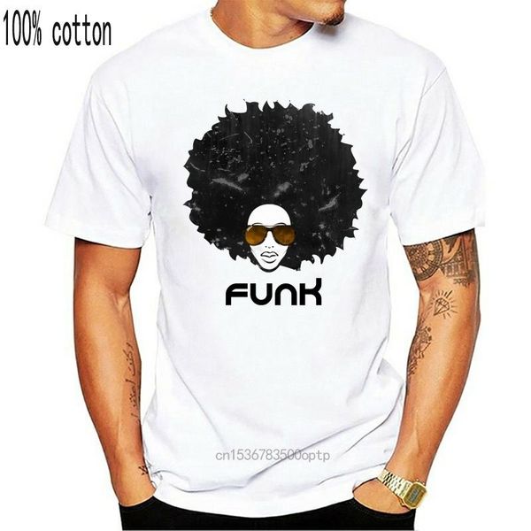 women's t-shirt funny men t shirt women novelty tshirt afro hair retro funk, White