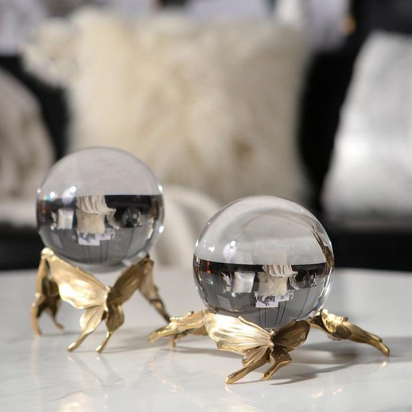 decorative objects & figurines three golden butterflies and crystal balls statue modern geometric copper sculpture animal figurine home offi
decorative objects & figurines three golden butterflies and crystal balls statue modern geometric copper sculpture animal figurine home offi