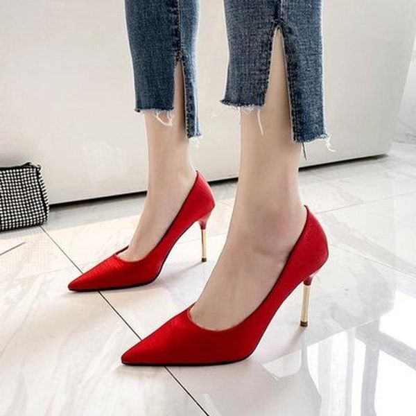 dress shoes colors concise ol office lady 2021 high heels autumn flock women's pointed shallow party pump women, Black
dress shoes colors concise ol office lady 2021 high heels autumn flock women's pointed shallow party pump women, Black