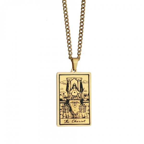 pendant necklaces fashionable tarot brand stainless steel necklace for men and women retro rectangular party jewelry, Silver
pendant necklaces fashionable tarot brand stainless steel necklace for men and women retro rectangular party jewelry, Silver