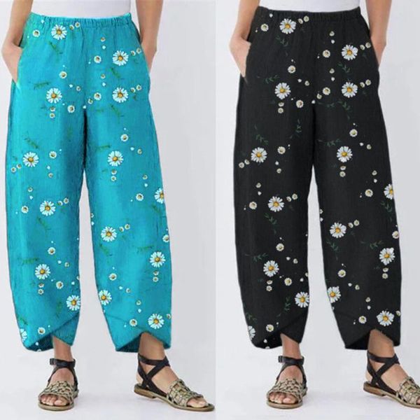 women's pants & capris women summer thin wide leg loose fashion casual daisy print cotton linen elastic waist long, Black;white
women's pants & capris women summer thin wide leg loose fashion casual daisy print cotton linen elastic waist long, Black;white