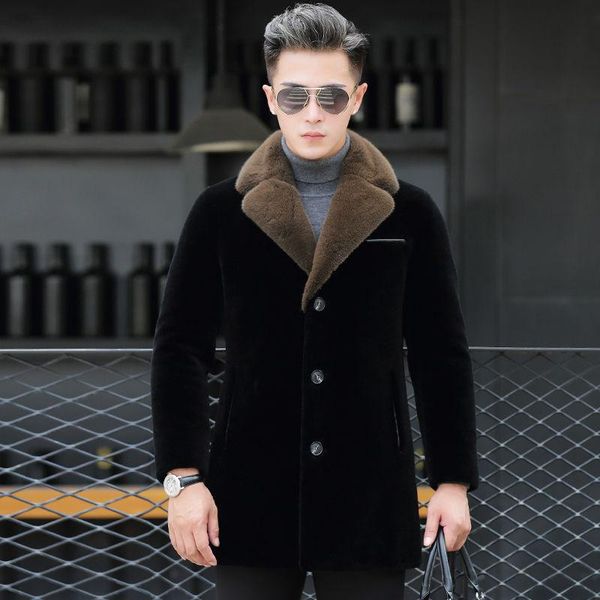 men's jackets mink whole sheep sheared male coat men down sent to overcome haining leather fur, Black;brown
men's jackets mink whole sheep sheared male coat men down sent to overcome haining leather fur, Black;brown