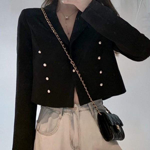 women's jackets woman jacket black short suit retro female coats autumn spring ct013, Black;brown
women's jackets woman jacket black short suit retro female coats autumn spring ct013, Black;brown