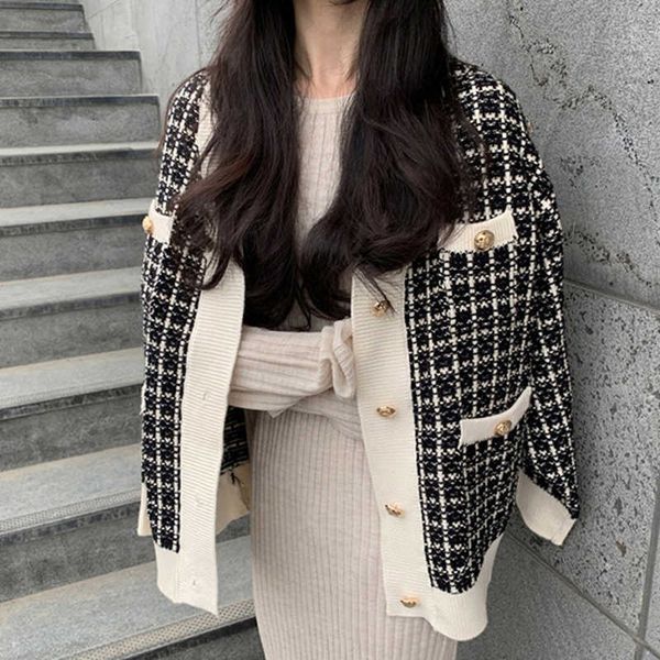 women's sweaters houndstooth cotton tweed plaid women knitted single breasted female sweater coat v-neck office ladies cardigan 9nik, White;black
women's sweaters houndstooth cotton tweed plaid women knitted single breasted female sweater coat v-neck office ladies cardigan 9nik, White;black