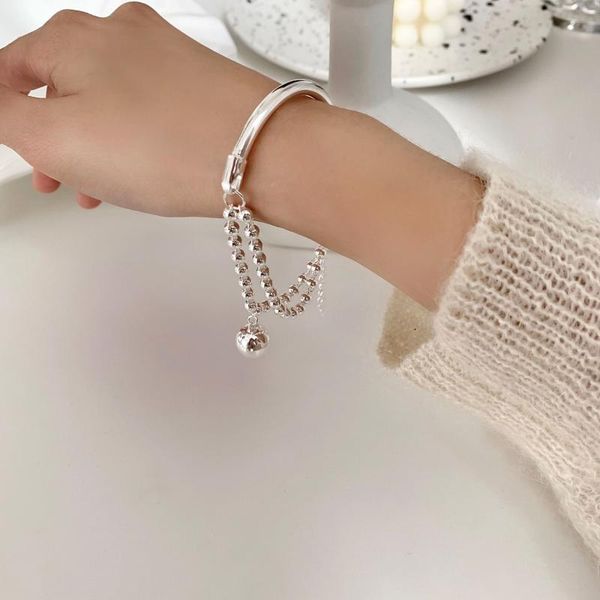 bangle fmily minimalist 925 sterling silver creative ball bracelet retro fashion wild hip-hop trendy cool jewelry for girlfriend gifts, Black
bangle fmily minimalist 925 sterling silver creative ball bracelet retro fashion wild hip-hop trendy cool jewelry for girlfriend gifts, Black