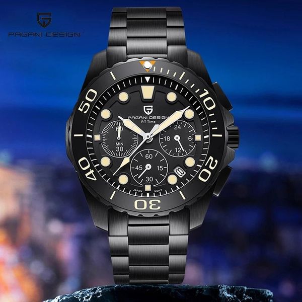 wristwatches pagani design men's quartz watch men stainless steel waterproof chronograph man fashion casual sports reloj hombres, Slivery;brown
wristwatches pagani design men's quartz watch men stainless steel waterproof chronograph man fashion casual sports reloj hombres, Slivery;brown