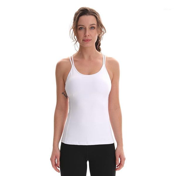 yoga vest solid color with chest pad cross back anti- running fitness suit camisoles & tanks, Black;white
yoga vest solid color with chest pad cross back anti- running fitness suit camisoles & tanks, Black;white