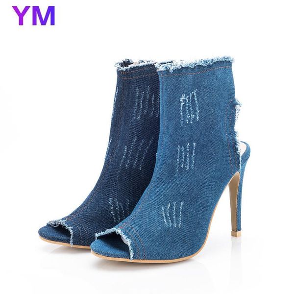 sandals women's 2021 spring and summer roman fish mouth denim high heel stiletto side zipper heels, Black
sandals women's 2021 spring and summer roman fish mouth denim high heel stiletto side zipper heels, Black
