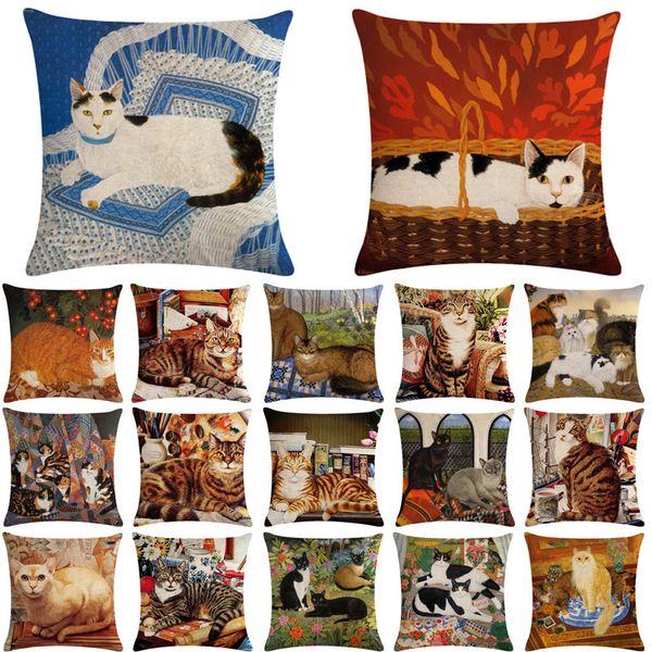 cartoon cat pattern cotton linen throw pillow cushion cover car home sofa bed decorative pillowcase
cartoon cat pattern cotton linen throw pillow cushion cover car home sofa bed decorative pillowcase