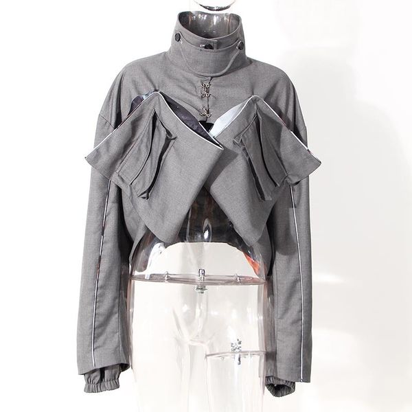 patchwork printed short for women turtleneck long sleeve pocket casual jacket female fashion new clothing, Black;brown
patchwork printed short for women turtleneck long sleeve pocket casual jacket female fashion new clothing, Black;brown