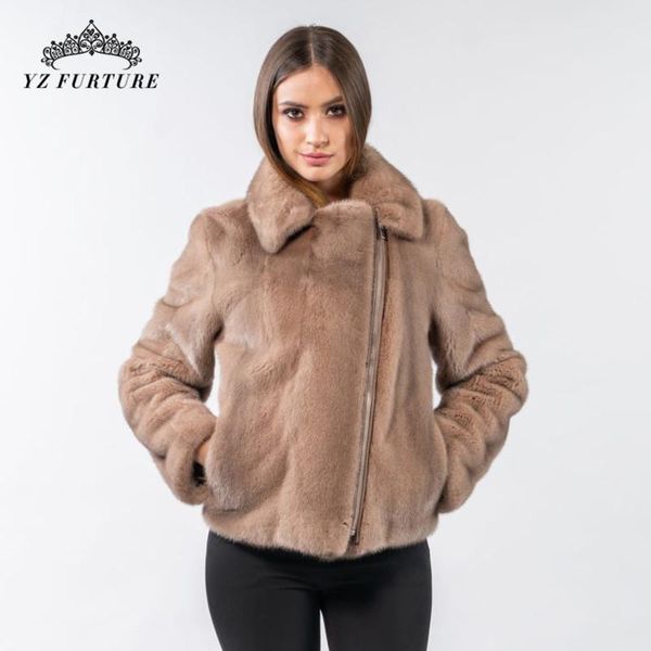 women's fur & faux 2021 winter woman short real mink coat 55cm length with sleeves luxury lady suit lapel full pelt warm spring mkw-378, Black
women's fur & faux 2021 winter woman short real mink coat 55cm length with sleeves luxury lady suit lapel full pelt warm spring mkw-378, Black