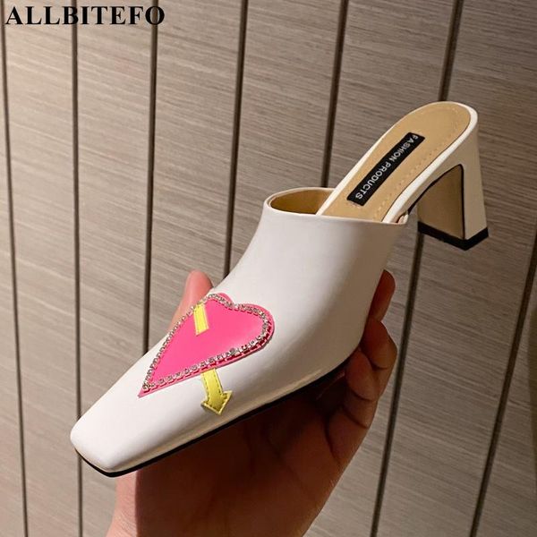 slippers allbitefo beautiful heart design genuine leather women fashion expose the heel shoes summer flip flops high, Black
slippers allbitefo beautiful heart design genuine leather women fashion expose the heel shoes summer flip flops high, Black