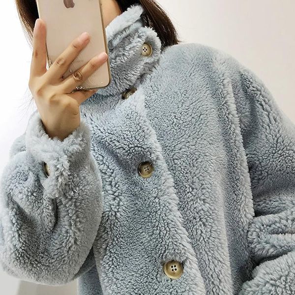 women's fur & faux light grey coat women shaggy streetwear autumn winter warm female fashion coats jacket plus size, Black
women's fur & faux light grey coat women shaggy streetwear autumn winter warm female fashion coats jacket plus size, Black