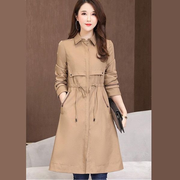 women's trench coats windbreaker coat splicing slim spring winter jacket lapel belt temperament women outwear, Tan;black
women's trench coats windbreaker coat splicing slim spring winter jacket lapel belt temperament women outwear, Tan;black