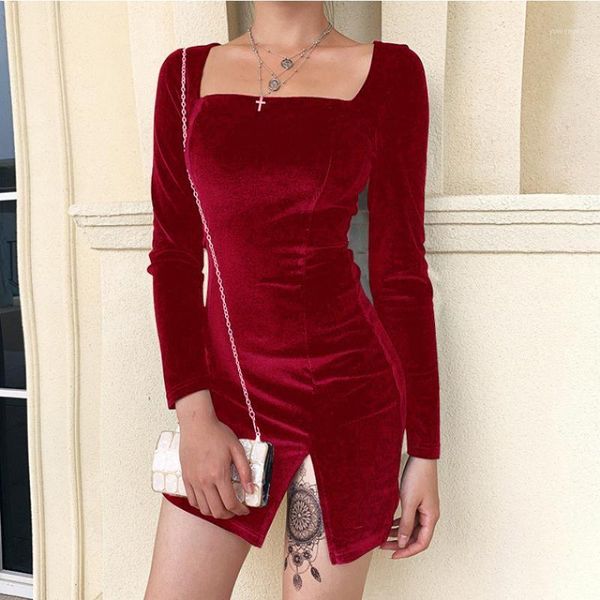 casual dresses women velvet solid party mini dress square neck bodycon evening side slit elegant vintage female vestido de mujer, Black;gray
casual dresses women velvet solid party mini dress square neck bodycon evening side slit elegant vintage female vestido de mujer, Black;gray