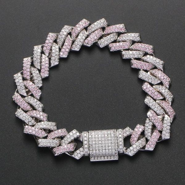 link, chain hip hop jewelry iced choker 2 tone prong cz cubic zirconia miami cuban link bracelet joyas homme curb wristband bijoux, Black
link, chain hip hop jewelry iced choker 2 tone prong cz cubic zirconia miami cuban link bracelet joyas homme curb wristband bijoux, Black