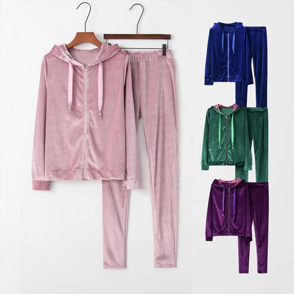 autumn winter casual womenpant sets gold velvet suit two piece set hoodie sweatshirt pant tracksuit, White
autumn winter casual womenpant sets gold velvet suit two piece set hoodie sweatshirt pant tracksuit, White