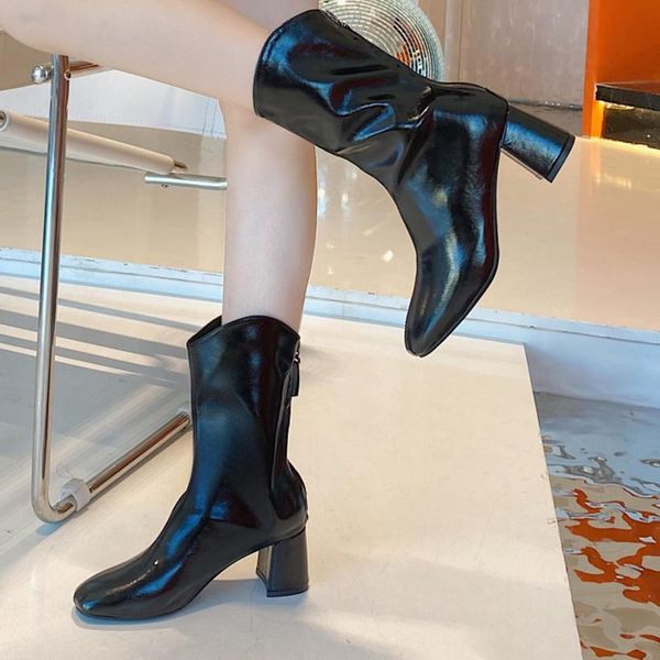 boots black high heels western cowboy women square toe patent leather ankle woman back zipper short booties mujer
boots black high heels western cowboy women square toe patent leather ankle woman back zipper short booties mujer