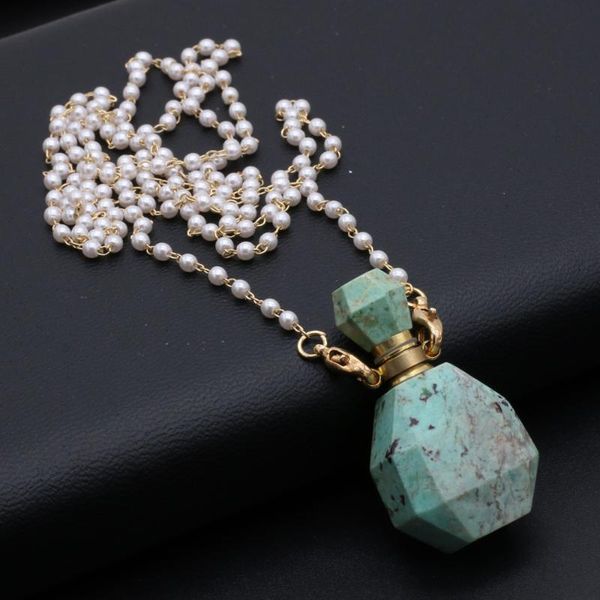 chains 80cm natural essential oil diffuser perfume bottle plus two glass pearl chain green turquoises pendant necklace accessories gift, Silver
chains 80cm natural essential oil diffuser perfume bottle plus two glass pearl chain green turquoises pendant necklace accessories gift, Silver