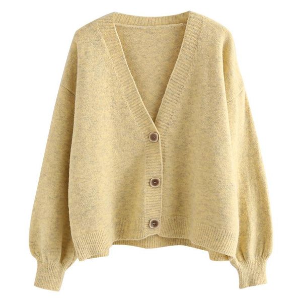 women's knits & tees women knitted cardigans sweater fashion autumn long sleeve loose coat casual button lantern solid female 2021, White
women's knits & tees women knitted cardigans sweater fashion autumn long sleeve loose coat casual button lantern solid female 2021, White