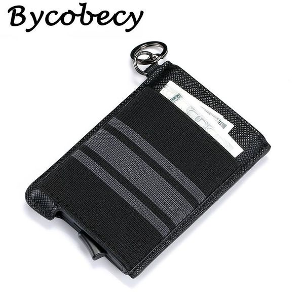 card holders bycobecy men genuine leather business holder rfid aluminum box pup up smart wallet slim anti-theft security id, Brown;gray
card holders bycobecy men genuine leather business holder rfid aluminum box pup up smart wallet slim anti-theft security id, Brown;gray
