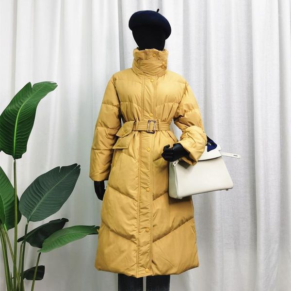 women's down & parkas ftlzz winter stand collar long puffer jacket women belt pocket coat 90% white duck thick parkers loose warm snow, Black
women's down & parkas ftlzz winter stand collar long puffer jacket women belt pocket coat 90% white duck thick parkers loose warm snow, Black