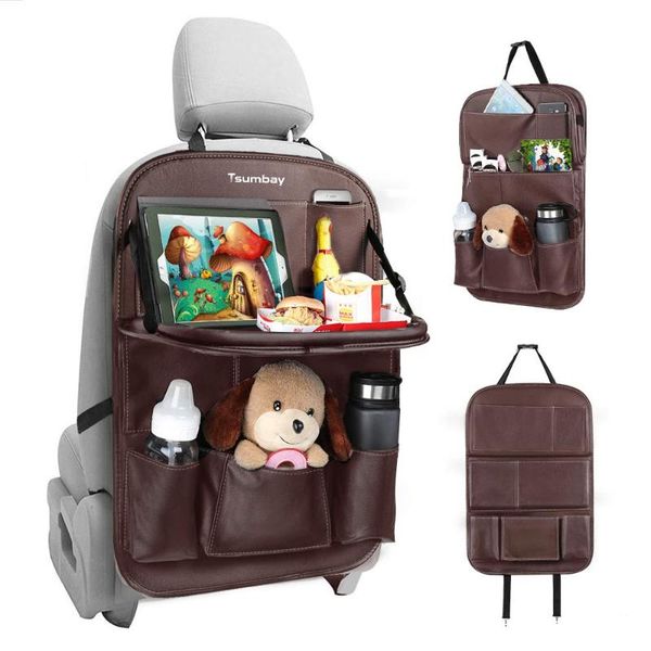 car organizer 1pc back seat upgraded pu leather storage with foldable table tray protector kick mats
car organizer 1pc back seat upgraded pu leather storage with foldable table tray protector kick mats