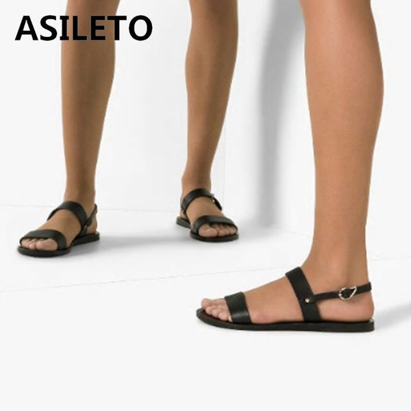 sandals asileto 2021 ladies open toe flat genuine leather buckle concise non-slip classic big size 46 casual black a3597
sandals asileto 2021 ladies open toe flat genuine leather buckle concise non-slip classic big size 46 casual black a3597