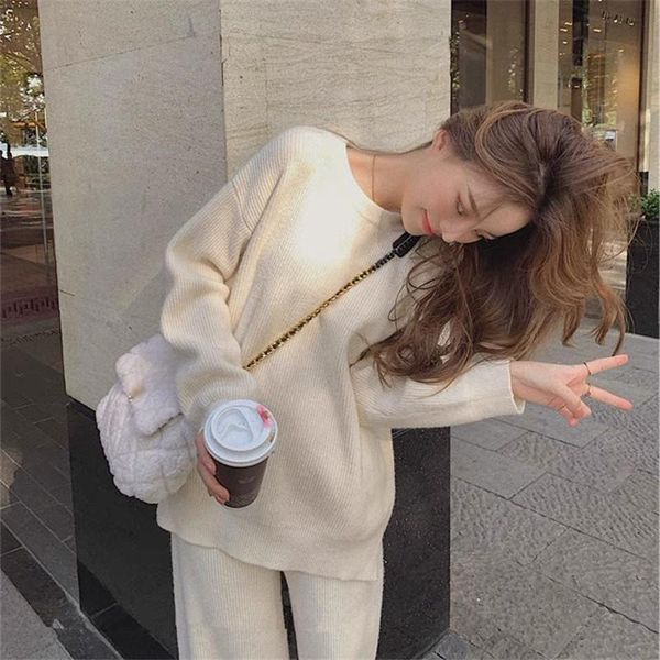 women's two piece pants cbafu wide legs casual sweater set women tracksuit knitwear long sleeve pullover trousers outfit knit suit n922, White
women's two piece pants cbafu wide legs casual sweater set women tracksuit knitwear long sleeve pullover trousers outfit knit suit n922, White