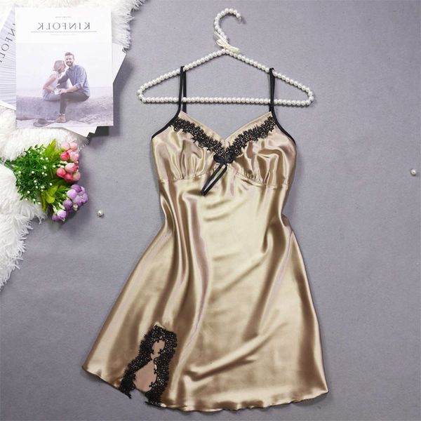 2021new products in summer: women's silk like with suspenders, and charming, lace ice pajamas sell well, Black;red
2021new products in summer: women's silk like with suspenders, and charming, lace ice pajamas sell well, Black;red