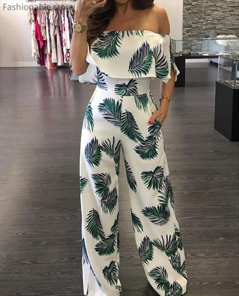 slash neck fashion print frilled women romper ruffles off shoulder flared, Black;white
slash neck fashion print frilled women romper ruffles off shoulder flared, Black;white