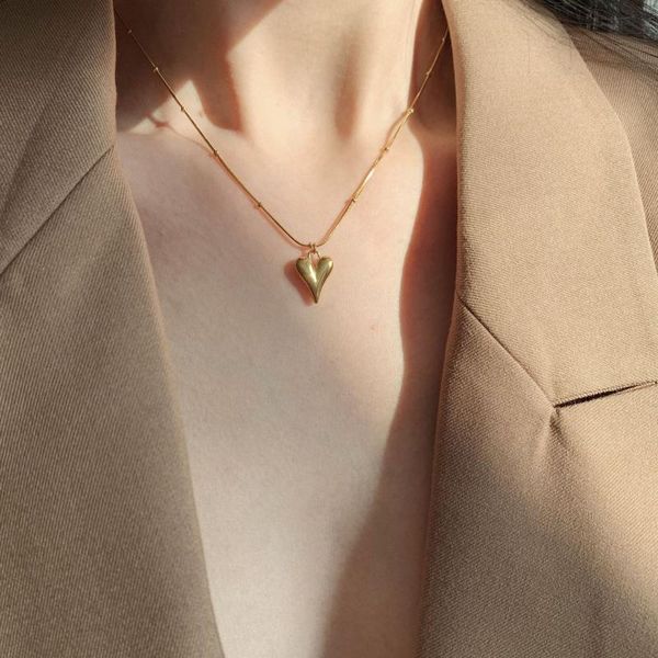 pendant necklaces meyrroyu stainless steel gold color heart pandent necklace for women clavicle chain 2021 trend girl's fashion party gi, Silver
pendant necklaces meyrroyu stainless steel gold color heart pandent necklace for women clavicle chain 2021 trend girl's fashion party gi, Silver