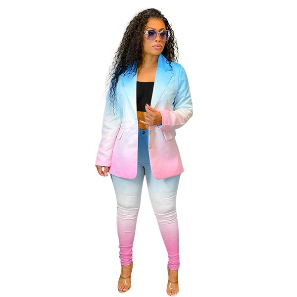 womens ladies blazer suit separate office wear gradient color business casual jacket button coat and pants leggings set streetwear nnk203, White
womens ladies blazer suit separate office wear gradient color business casual jacket button coat and pants leggings set streetwear nnk203, White