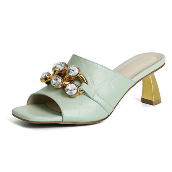 slippers women high heels mules summer shoes for ladies genuine leather crystal decoration strange style outdoor, Black
slippers women high heels mules summer shoes for ladies genuine leather crystal decoration strange style outdoor, Black