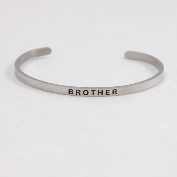 bangle arrivals brother stainless steel inspirational positive quote cuff mantra bracelets & bangles for women gifts, Black
bangle arrivals brother stainless steel inspirational positive quote cuff mantra bracelets & bangles for women gifts, Black