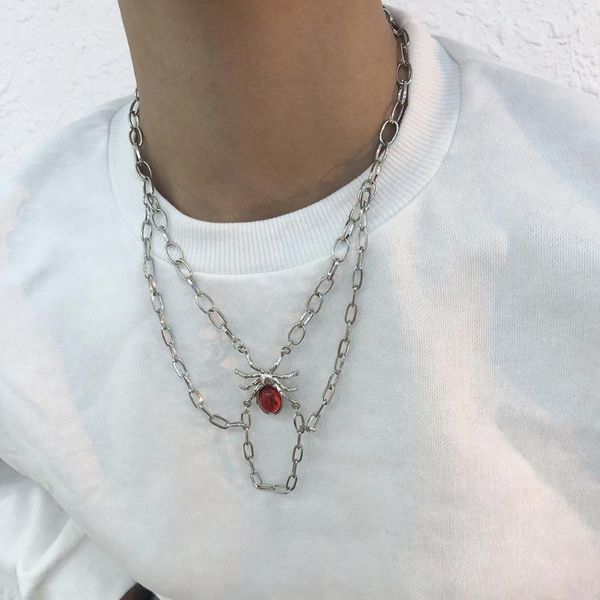 chains personality spider pendant necklace for women hip-hop jewelry halloween vintage chain crystal charms chokers necklaces, Silver
chains personality spider pendant necklace for women hip-hop jewelry halloween vintage chain crystal charms chokers necklaces, Silver