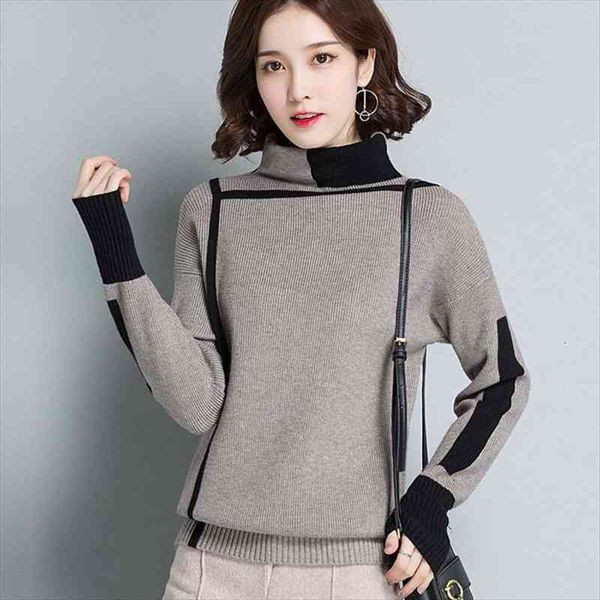 women turtleneck long sleeve sweater jumpers knitwear casual autumn winter pullovers femme elastic knitted sweaters, White;black
women turtleneck long sleeve sweater jumpers knitwear casual autumn winter pullovers femme elastic knitted sweaters, White;black