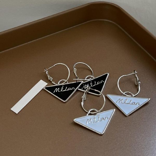 hoop & huggie srcoi korean white black enamel triangle earrings drop women engraved letter geometric ear buckle party accessory, Golden;silver
hoop & huggie srcoi korean white black enamel triangle earrings drop women engraved letter geometric ear buckle party accessory, Golden;silver